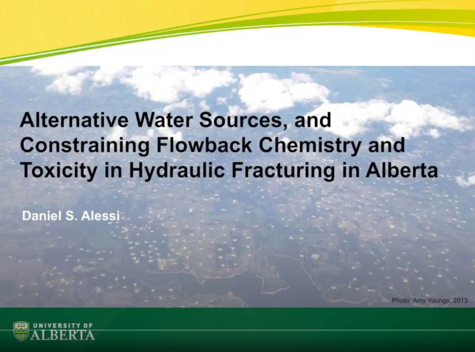 Video Alternative Water Sources & Constraining Flowback Chemistry in
